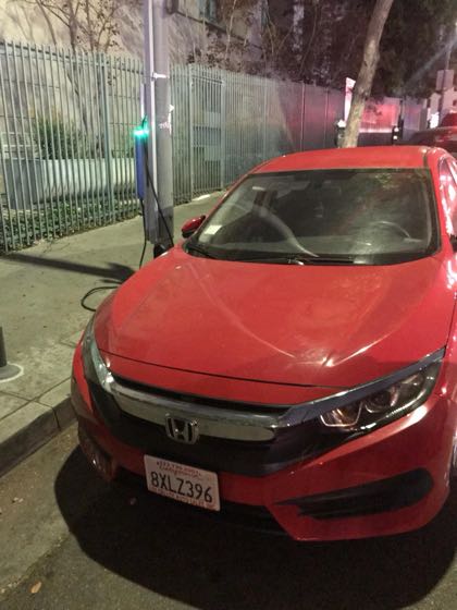 EV charger at 323 S Alvarado St Parking