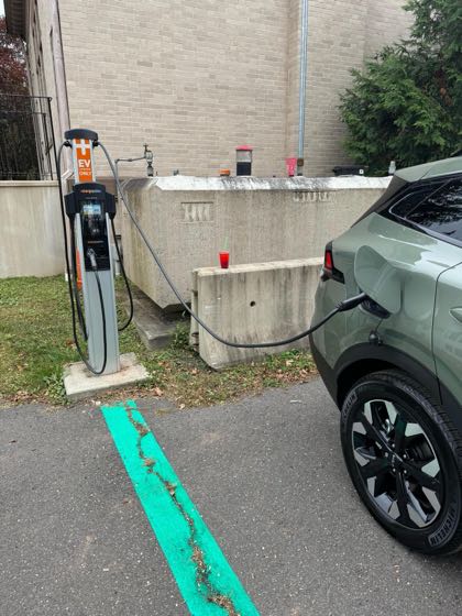 EV charger at Durham Public Library