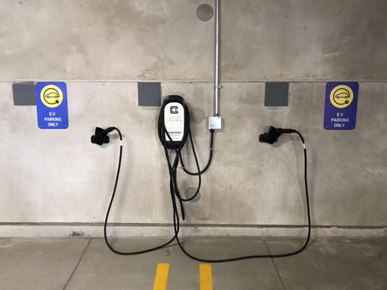 EV charger at NBPAC Parking Deck