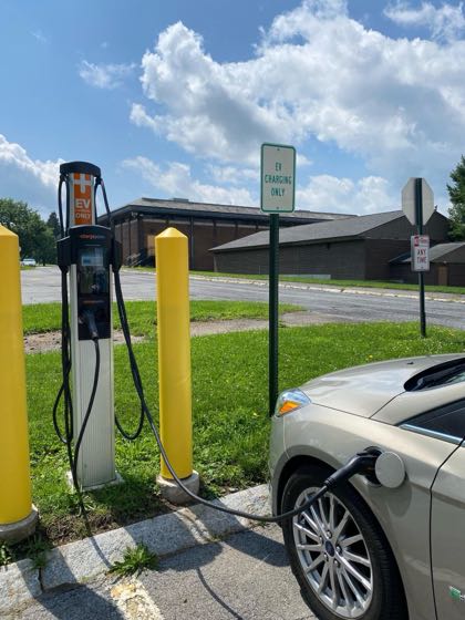 EV charger at Fulton Montgomery Community College - Parking Lot A