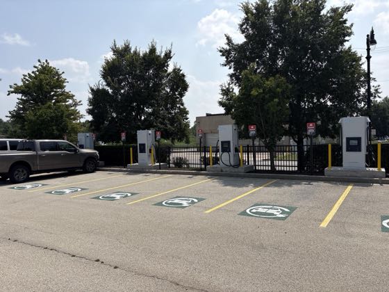 EV charger at Joliet Metra Parking Fast Chargers