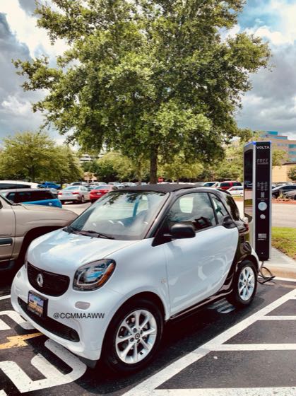 EV charger at The Woodlands Mall - South Entrance