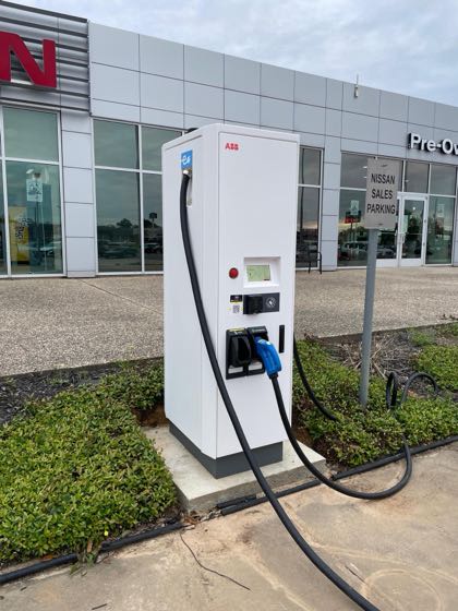 EV charger at Mike Smith Nissan