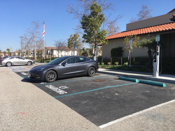 EV charger at Fountain Valley Senior Recreation Center