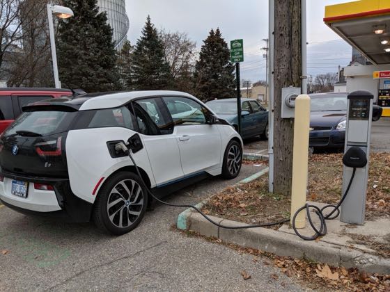 EV charger at City of Lowell - West Main