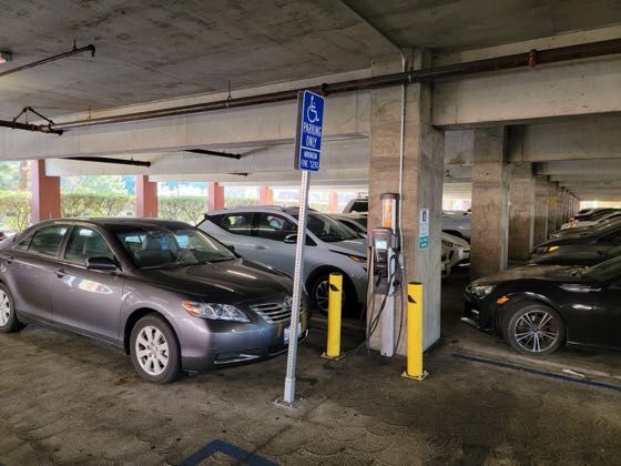 EV charger at The Alhambra Parking Structure