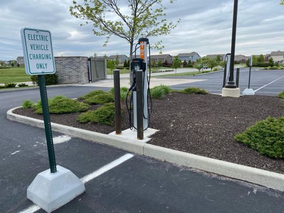 EV charger at Hancock Wellness Center - McCordsville