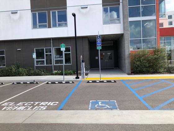EV charger at UCSD - Mesa Nueva Parking Lot