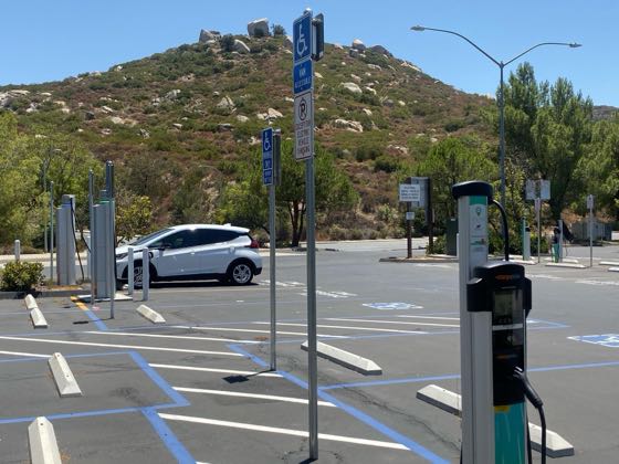 EV charger at Los Coches Park N Ride