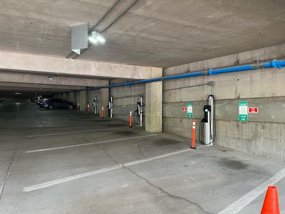 EV charger at Newton Road Ramp