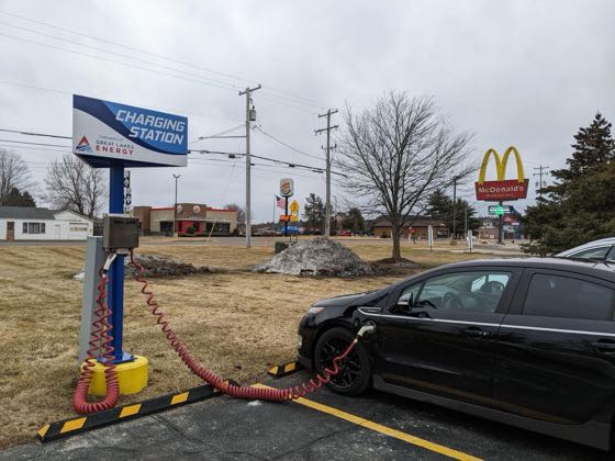 EV charger at Great Lakes Energy Coop Newaygo