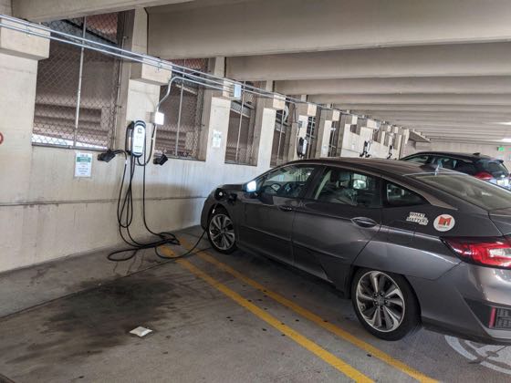 EV charger at Plum Street Parking Deck