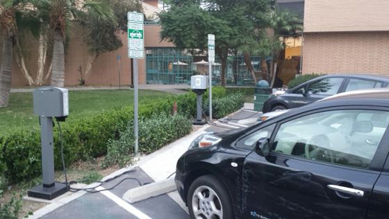 EV charger at Cal State University Northridge - Lot F2