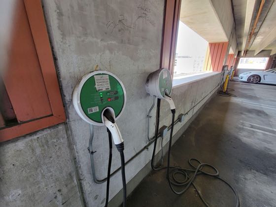 EV charger at Medallion Apartments Parking Structure