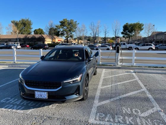 EV charger at Santa Clarita River Trailhead
