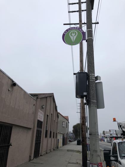 EV charger at Florence Ave Parking/Charging