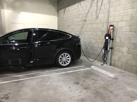 EV charger at Silver Spur Court Condos - Visitor Lot