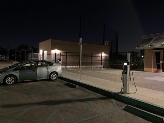 EV charger at Orange Coast College - Ronnenberg Center for Environmental Sustainability