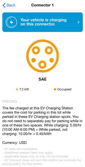 EV charger at Pismo Beach Parking Lot