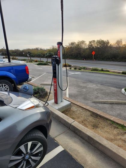 EV charger at Amtrak Station Parking