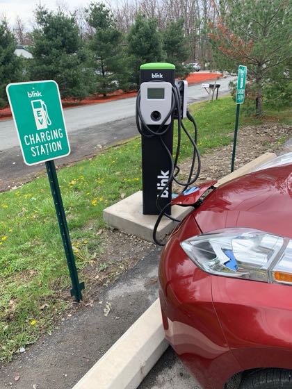 EV charger at Dunkin' Hawley