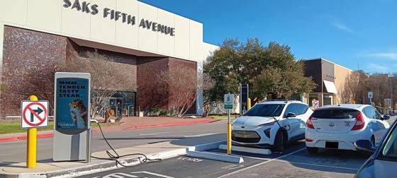 EV charger at North Star Mall - Saks West