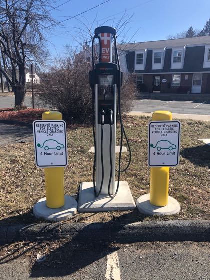 EV charger at Pray St Municipal Lot