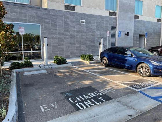 EV charger at TownePlace Suites by Marriott