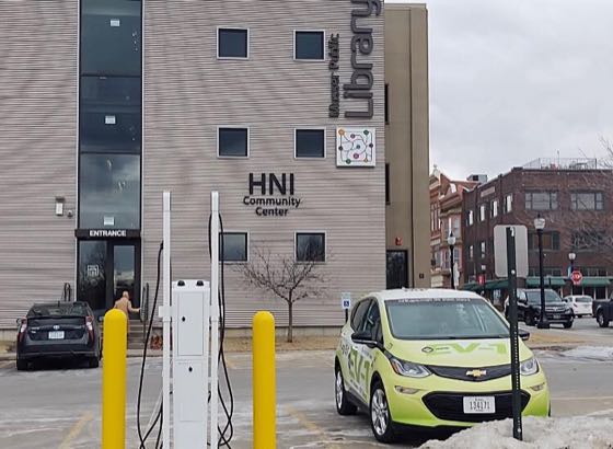 EV charger at Musser Public Library
