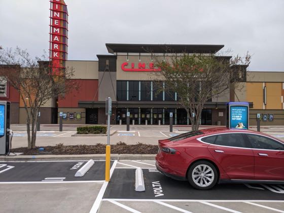 EV charger at Cinemark