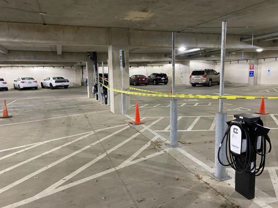 EV charger at Polo Road Garage