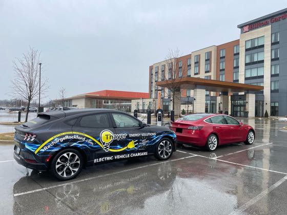 EV charger at Hilton Garden Inn Milwaukee