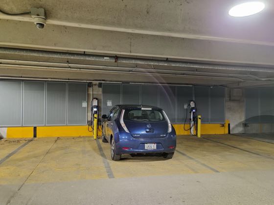 EV charger at Advocate Aurora Health - West Wellington Parking Garage
