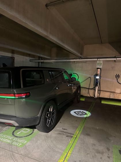 EV charger at CDPS Medallion Garage