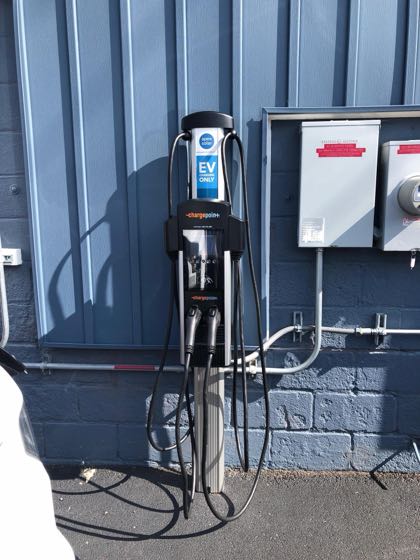 EV charger at Noppers Collision Repairs