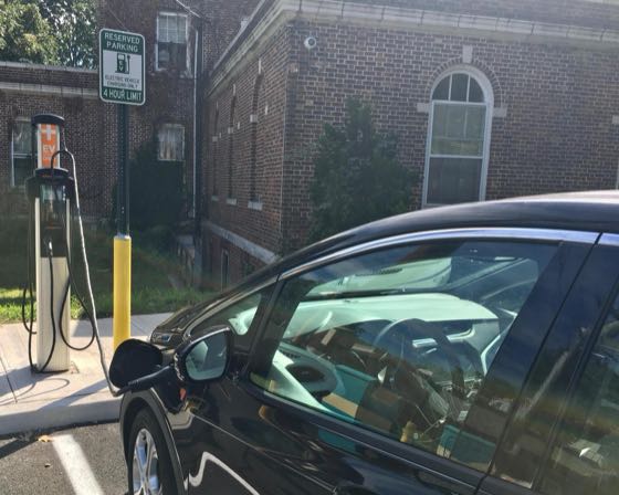 EV charger at Teaneck Public Library