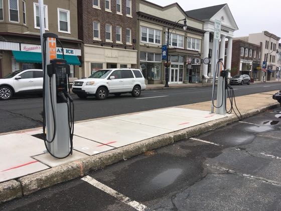EV charger at Quakertown Triangle Lot