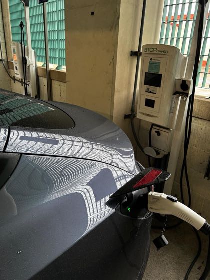 EV charger at Metro Willow Station Parking Structure - Park & Ride