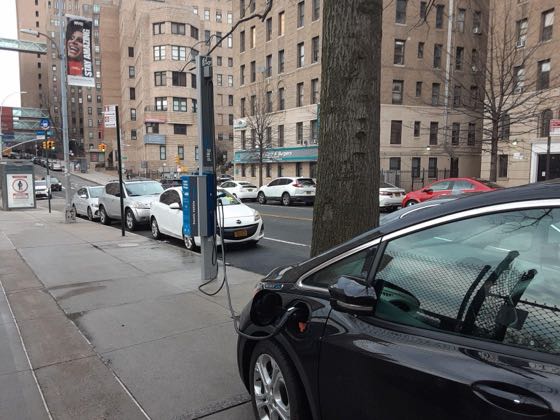 EV charger at Fort Washington Ave & W 165th St Parking