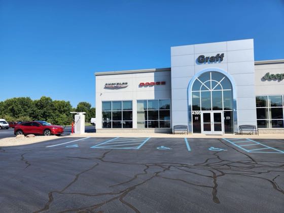 EV charger at Graff Chrysler Dodge Jeep Ram of Rockford