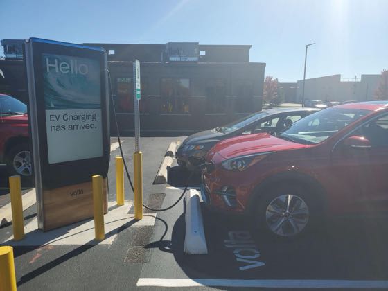 EV charger at Anastasia’s Restaurant & Sports Bar