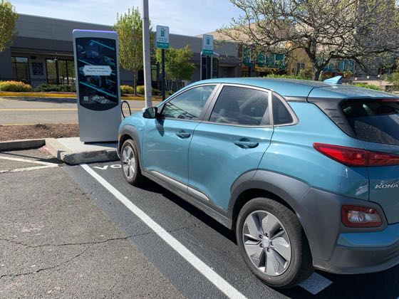 EV charger at Connecticut Post Mall - NW Entrance