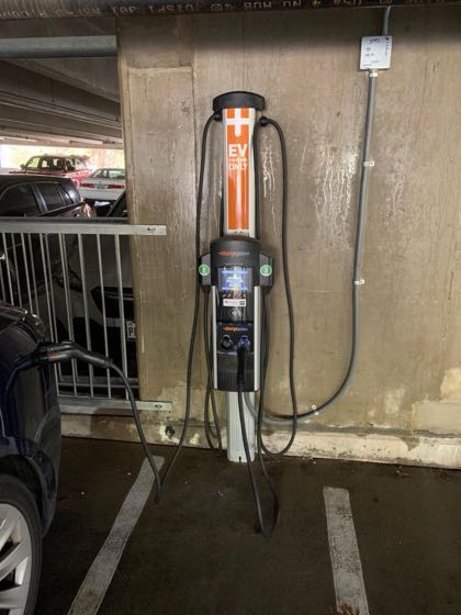 EV charger at Zenoss/BigCommerce - Austin HQ