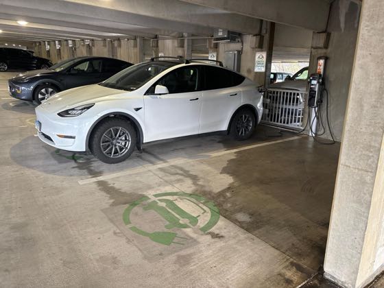 EV charger at Ranch Rd Parking Garage