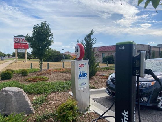EV charger at AAA Tire & Service Edmond