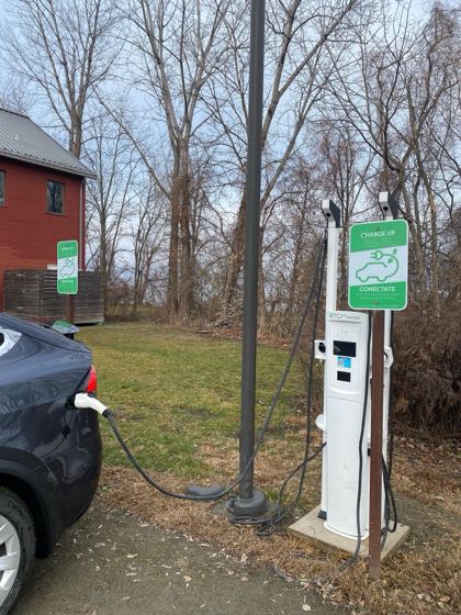 EV charger at Scenic Hudson's Long Dock Park