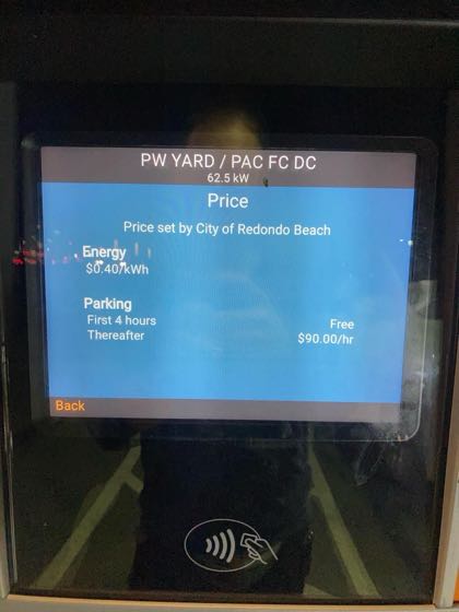 EV charger at Redondo Beach Performing Arts Center