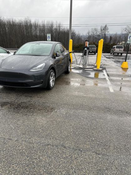 EV charger at Leiby’s Ice Cream House