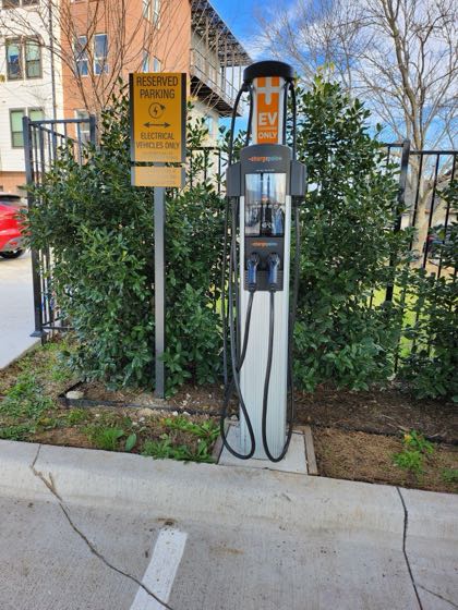 EV charger at Rowlett Station Apartments