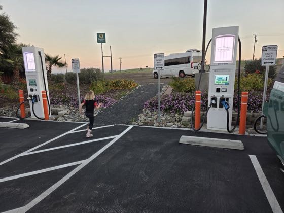 EV charger at Quality Inn Kettleman City